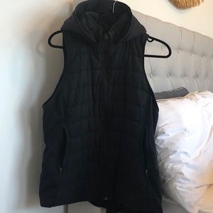Lululemon Black Hooded Vest Size 12
